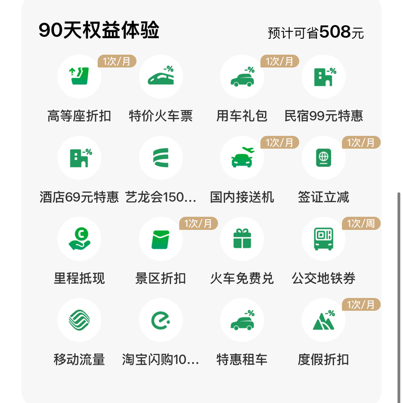 【账号直充】同程旅行新春畅行权益卡『3个月』